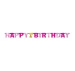 Μπάννερ με γράμματα 1st Birthday ροζ