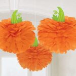 Διακοσμητικό Pom-Pom κολοκύθες 40 cm (3 τμχ)