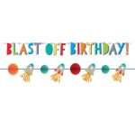 Διακοσμητικό Μπάνερ Διάστημα "Blast- off Birthday"