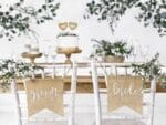 Διακοσμητικά καρέκλας γάμου Bride & Groom - Image 3