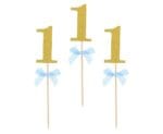 Οδοντογλυφίδες πάρτυ 1st Birthday γαλάζιες (10 τεμ)