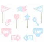 Στικάκια PhotoBooth Gender Reveal party (11 τεμ)