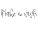 Διακοσμητικό μπάνερ ασημί "Make a wish"