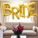 Μπαλόνι χρυσό Bride (5 τεμ) - Image 2