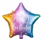 18″ Μπαλόνι Αστέρι Happy Birthday Πολύχρωμο