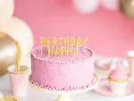 Χρυσά κεράκια Happy Birthday με γκλίτερ - Image 2
