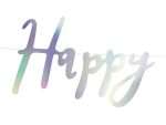 Ιριδίζον μπάνερ Happy Birthday
