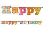 Ιριδίζον μπάνερ Happy Birthday - Image 3