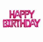 Μπαλόνια Happy Birthday Φούξια (13 τεμ)