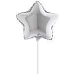 10″ Mini Shape μπαλόνι Ασημί Αστέρι - Image 2