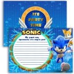 Προσκλήσεις πάρτυ Sonic (8 τεμ) - Image 2