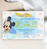 Προσκλητήριο Βάπτισης Baby Mickey με μακρόστενο Φάκελο - Image 2