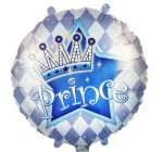 18" Μπαλόνι Prince με στέμμα