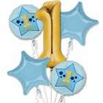 Σετ μπαλόνια 1st Birthday αγόρι (5 τεμ) - Image 2