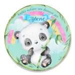 Στρογγυλή Αφίσα Βάπτισης Panda