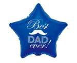 19" Μπαλόνι μπλε Αστέρι Best Dad Ever
