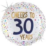 18″ Μπαλόνι Cheers To 30 Years