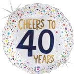 18″ Μπαλόνι Cheers To 40 Years