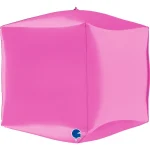 15″ Μπαλόνι φούξια 4D κύβος - Image 2