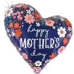 35″ Μπαλόνι Καρδιά Mother’s Day Φλοράλ - Image 2