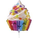 10″ Mini Shape Μπαλόνι Χαμογελαστό Cupcake