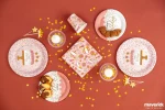Πιάτα φαγητού Rose Confetti (8 τεμ) - Image 2