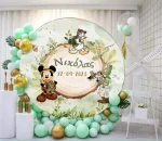 Στρογγυλή Αφίσα Βάπτισης – Mickey Σαφάρι - Image 2