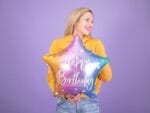 18″ Μπαλόνι Αστέρι Happy Birthday Πολύχρωμο - Image 4