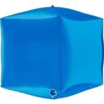 15″ Μπαλόνι μπλε 4D κύβος - Image 4