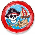 18″ Μπαλόνι Πειρατές Happy Birthday - Image 2