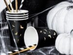 Καλαμάκια χάρτινα Μαύρα ριγέ (10 τεμ) - Image 4