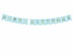 Διακοσμητικό μπάνερ γαλάζιο "Happy birthday" - Image 3