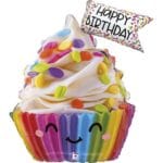 31” Μπαλόνι Γενεθλίων Χαμογελαστό Cupcake - Image 2