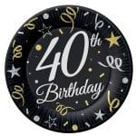 Πιάτα γλυκού 40th Birthday (6 τεμ)