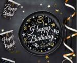 Πιάτα γλυκού Birthday κομφετί (6 τεμ) - Image 2