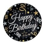 Πιάτα γλυκού Birthday κομφετί (6 τεμ)