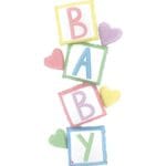 63” Τεράστιο Μπαλόνι Γέννησης Baby Blocks - Image 2