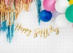 Χρυσή Γιρλάντα Happy Birthday 62x16.5cm - Image 4