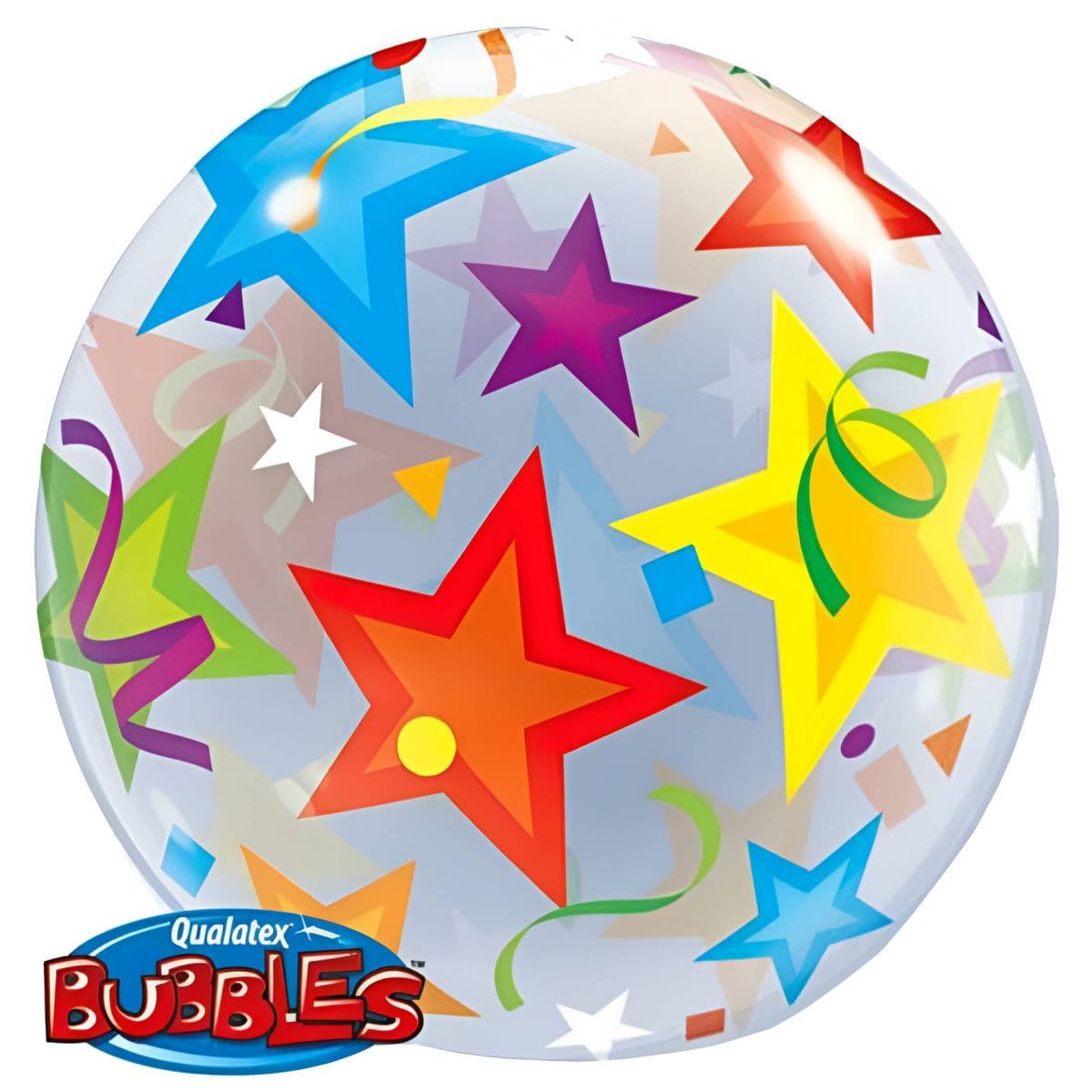 Μπαλόνι bubble πολύχρωμα Αστέρια 56 εκ - Image 2