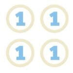 Χάρτινα Διακοσμητικά μπλε 1st Birthday (4 τεμ) - Image 2