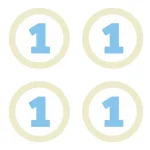 Χάρτινα Διακοσμητικά μπλε 1st Birthday (4 τεμ)