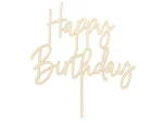 Ξύλινο topper τούρτας Happy Birthday