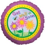 Μπαλόνι Get Well με λουλούδια 45 εκ - Image 2