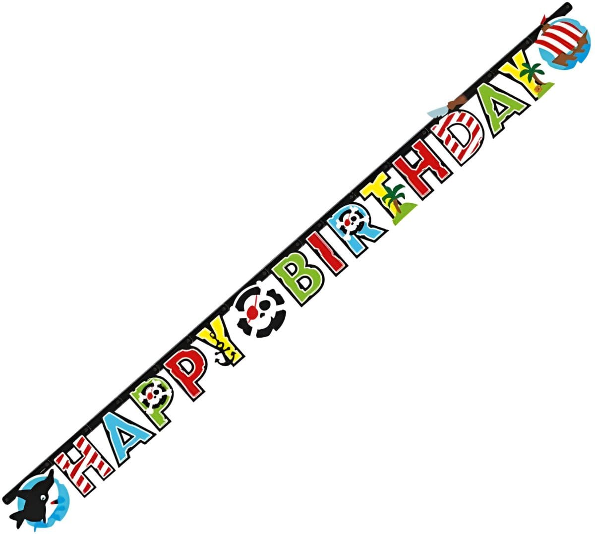 Γιρλάντα Happy Birthday Πειρατές και Καρχαρίες - Image 3