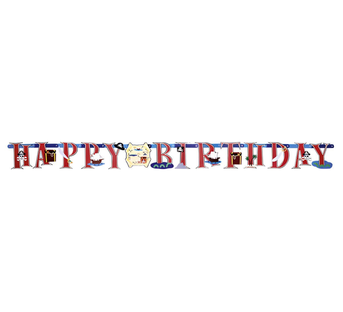 Μπάνερ πειρατές Happy Birthday 1,85μ - Image 2