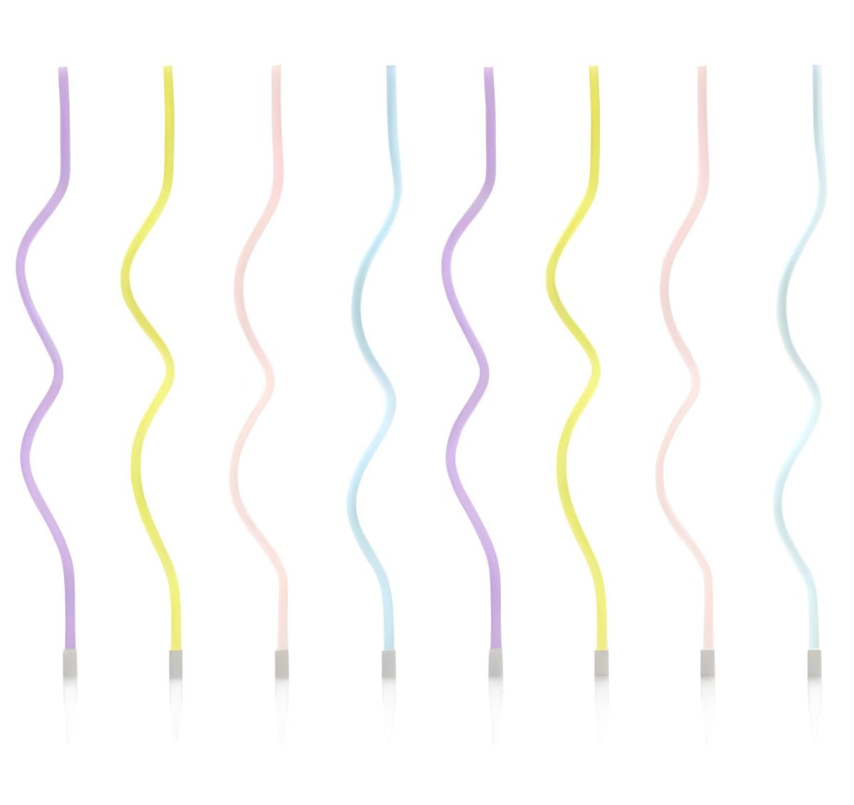 Πολύχρωμα Ψηλά Κεράκια Curl (8 τεμ) - Image 3