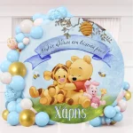 Στρογγυλή αφίσα Βάπτισης Baby Winnie - Image 3