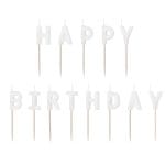 Λευκά Κεράκια Happy Birthday