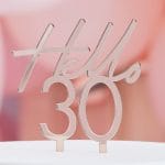 Topper τούρτας "Hello 30" Rosegold - Image 3
