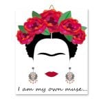 Ξύλινο Καδράκι Frida Kahlo - Flowers - Image 5